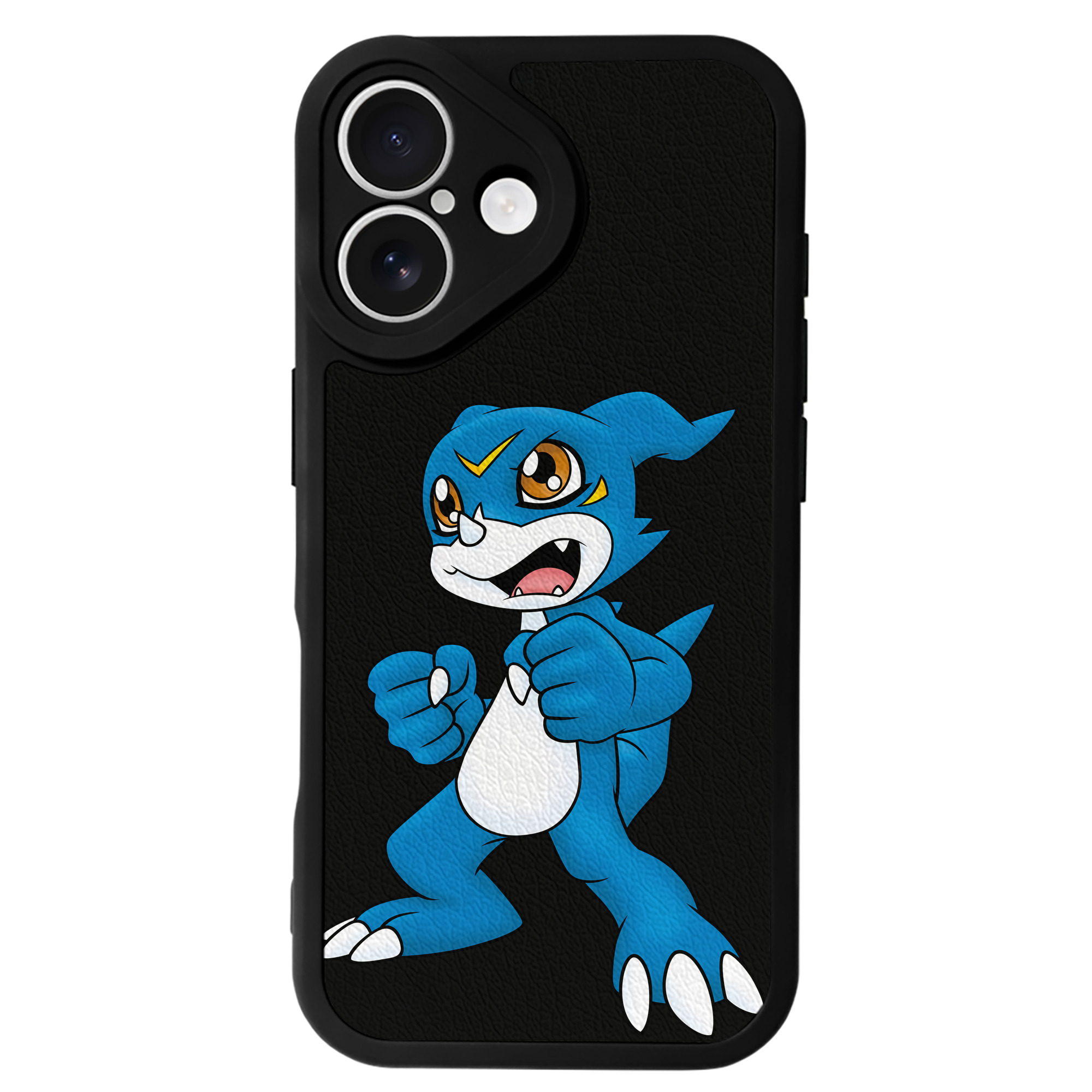 （画像用） Digimon デジタルモンスター/デジモン 【iPhone 16シリーズ対応】シリコンスマホケース（レザー調） 材質：シリコン